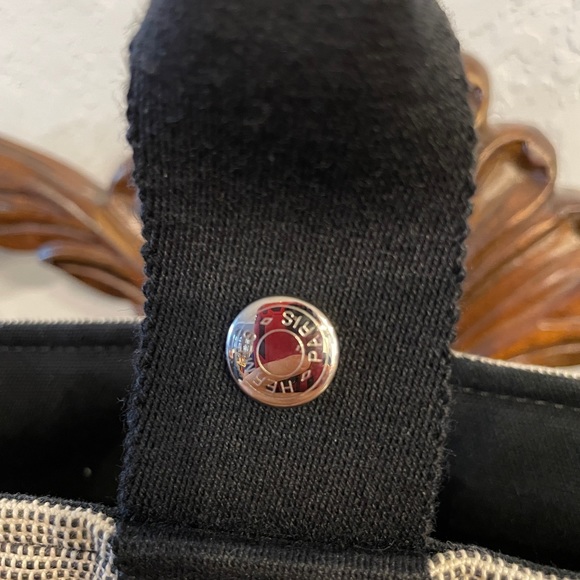 Hermès Canvas Toile Saxo Carry Sack Bag Grey Black Tote - Picture 8 of 14